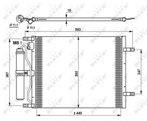 Condenser, air conditioning - 35783 NRF