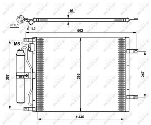 Condenser, air conditioning - 35784 NRF