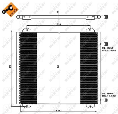 Condenser, air conditioning - 35785 NRF