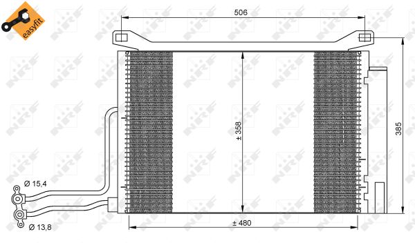 Condensatore, Climatizzatore - 35787 NRF