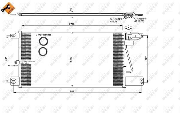 Condenser, air conditioning - 35790 NRF