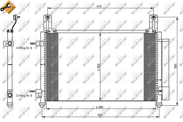 Condenser, air conditioning - 35796 NRF