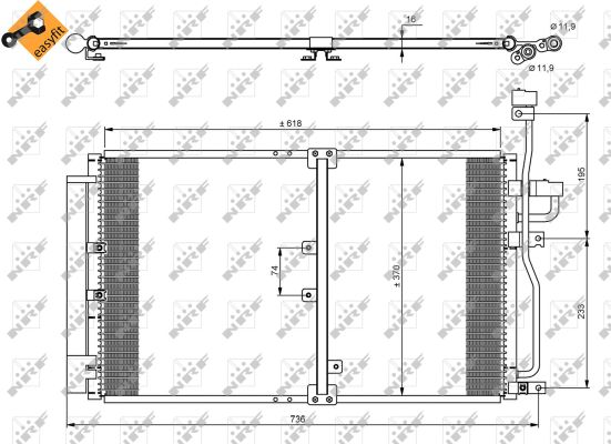 Condenser, air conditioning - 35797 NRF