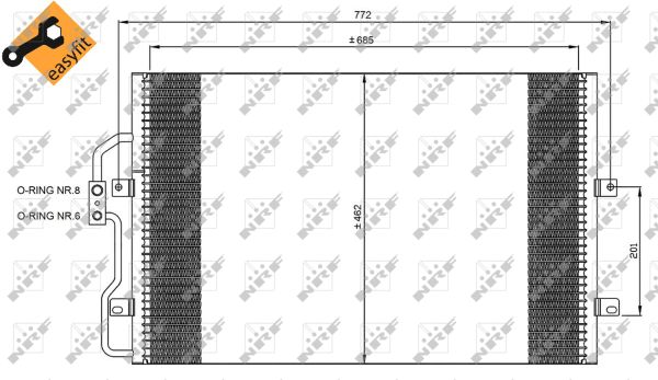 Condenser, air conditioning - 35802 NRF