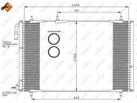 Condenser, air conditioning - 35836 NRF
