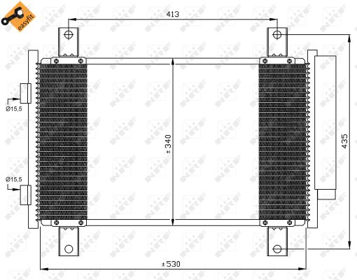 Condensatore, Climatizzatore - 35840 NRF