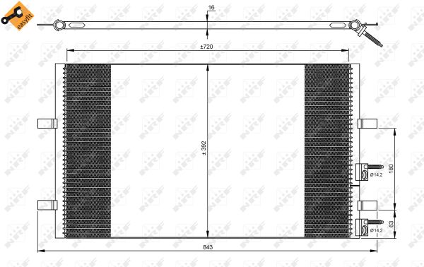 Condenser, air conditioning - 35846 NRF