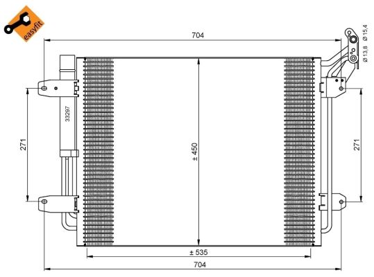 Condenser, air conditioning - 35848 NRF