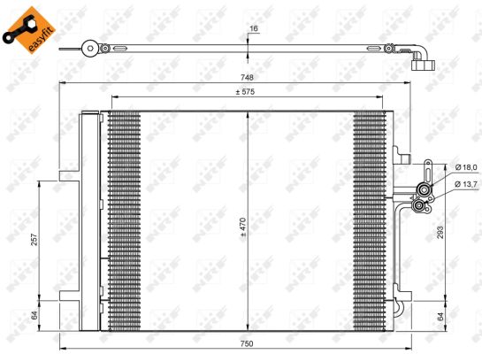 Condenser, air conditioning - 35850 NRF