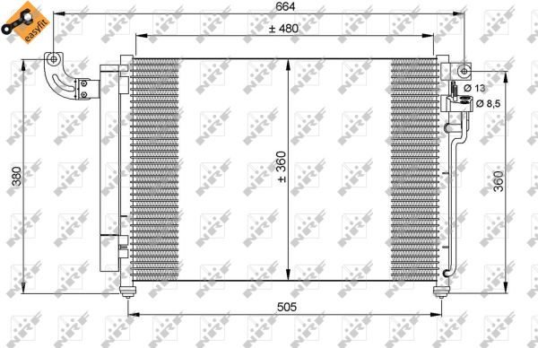 Condenser, air conditioning - 35852 NRF