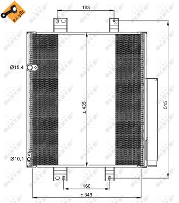 Condenser, air conditioning - 35853 NRF