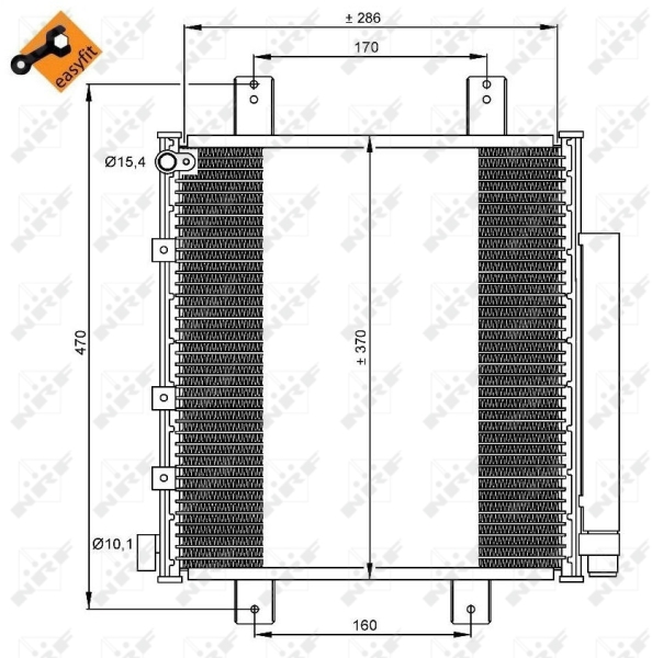 Condenser, air conditioning - 35856 NRF