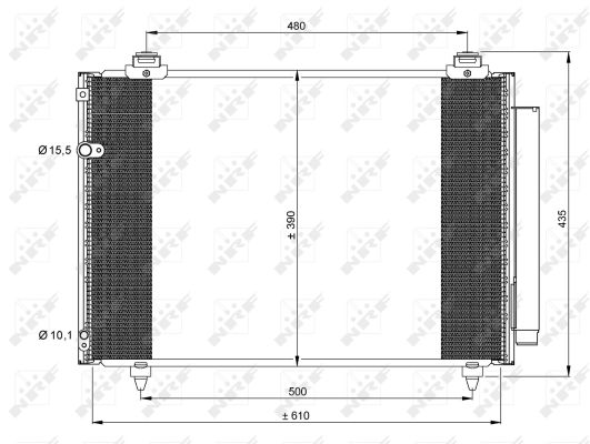 Condenser, air conditioning - 35860 NRF
