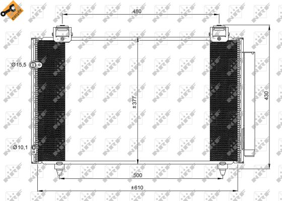 Condenser, air conditioning - 35861 NRF