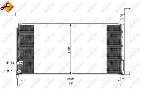 Конденсатор, кондиционер - 35863 NRF