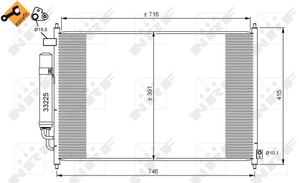 Конденсатор, кондиционер - 35867 NRF