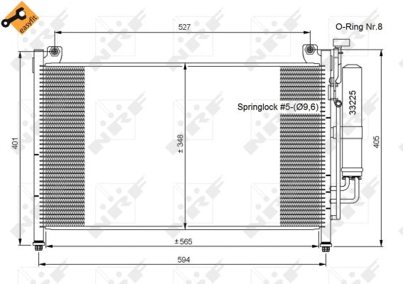 Condenser, air conditioning - 35870 NRF