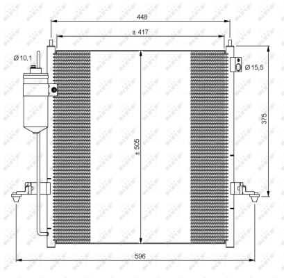 Condenser, air conditioning - 35871 NRF