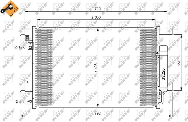 Condenser, air conditioning - 35872 NRF