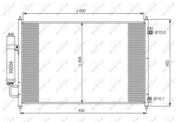 Condenser, air conditioning - 35873 NRF