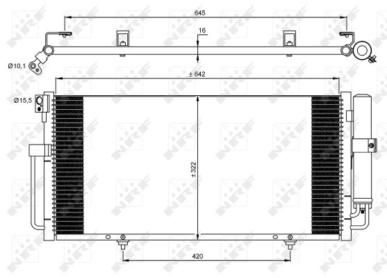 Condenser, air conditioning - 35875 NRF