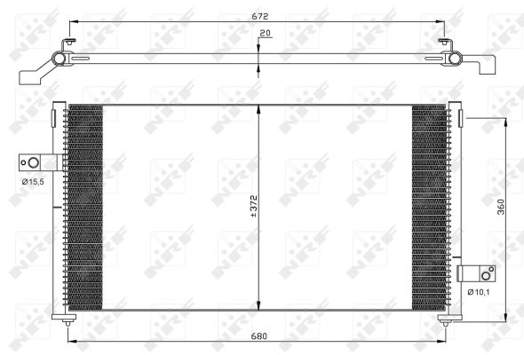 Condenser, air conditioning - 35877 NRF