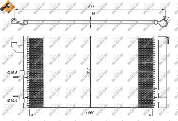 Condensatore, Climatizzatore - 35883 NRF