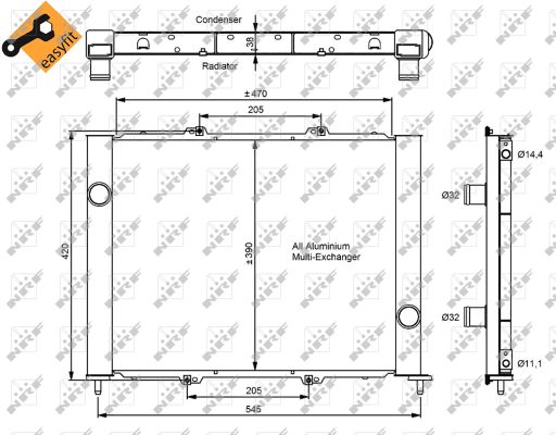 Condenser, air conditioning - 35887 NRF