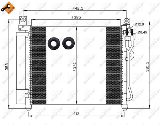 Condensatore, Climatizzatore - 35888 NRF