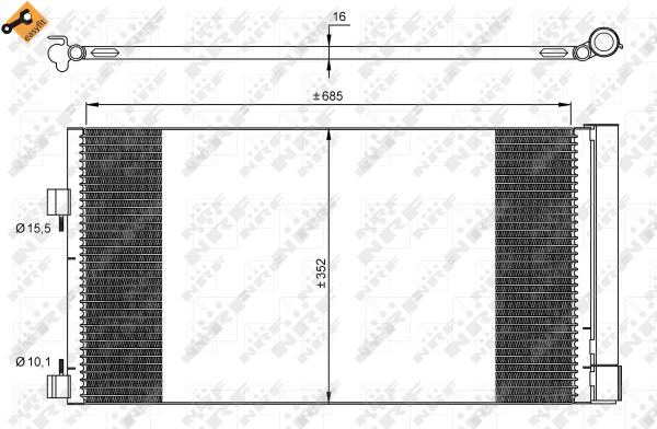 Condenser, air conditioning - 35890 NRF