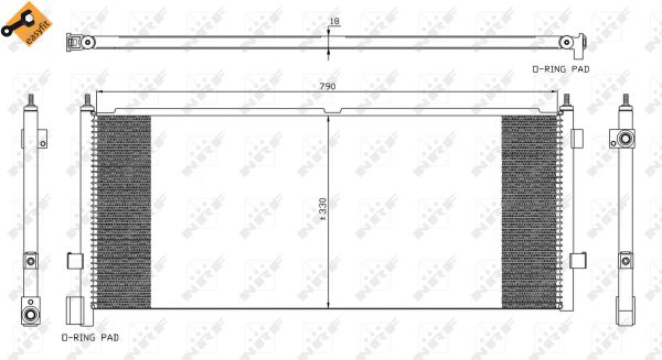Condenser, air conditioning - 35891 NRF