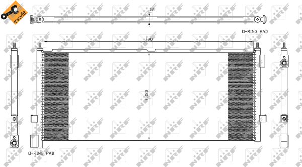 Condenser, air conditioning - 35892 NRF
