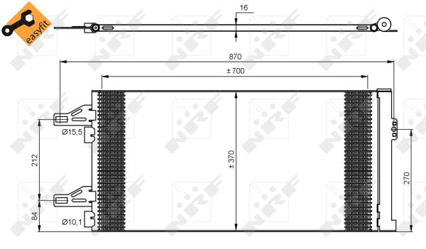 Конденсатор, кондиционер - 35895 NRF