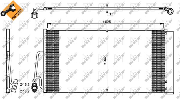 Condenser, air conditioning - 35898 NRF