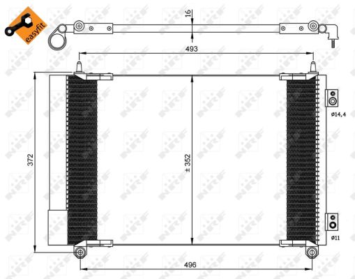 Condenser, air conditioning - 35899 NRF