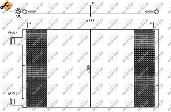 Condenser, air conditioning - 35902 NRF