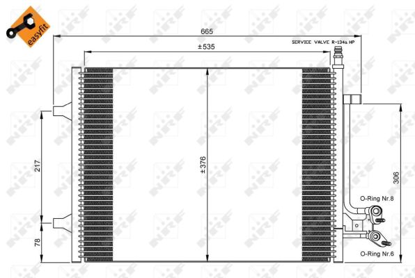 Condenser, air conditioning - 35904 NRF