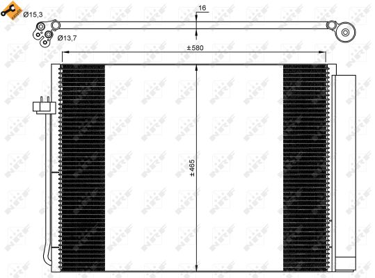 Condenser, air conditioning - 35906 NRF