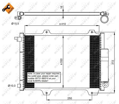 Конденсатор, кондиционер - 35907 NRF