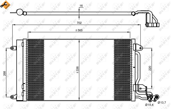 Condenser, air conditioning - 35910 NRF