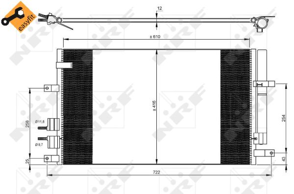 Конденсатор, кондиционер - 35911 NRF