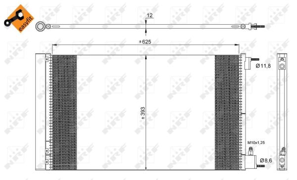 Condenser, air conditioning - 35912 NRF