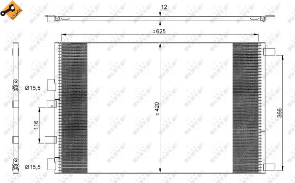 Condenser, air conditioning - 35913 NRF