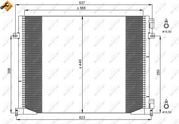 Condenser, air conditioning - 35914 NRF