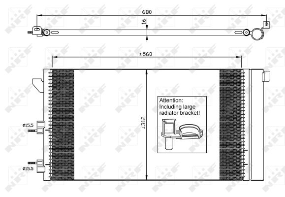 Конденсатор, кондиционер - 35921 NRF