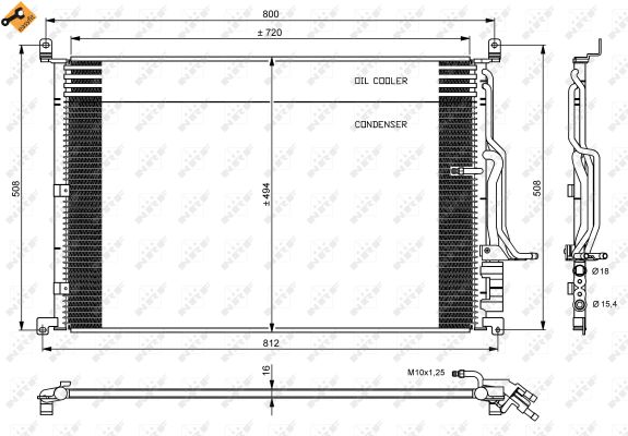 Condenser, air conditioning - 35923 NRF