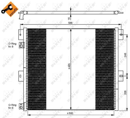 Condenser, air conditioning - 35924 NRF