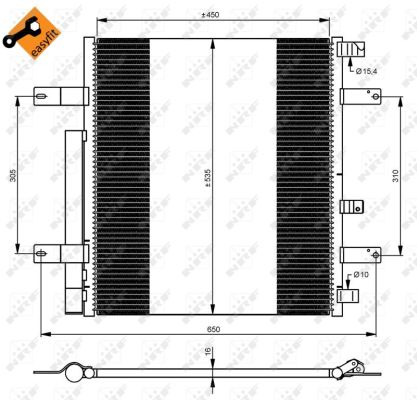 Condenser, air conditioning - 35925 NRF