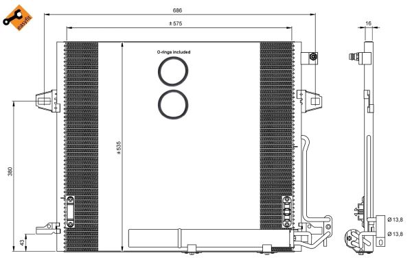 Condenser, air conditioning - 35927 NRF