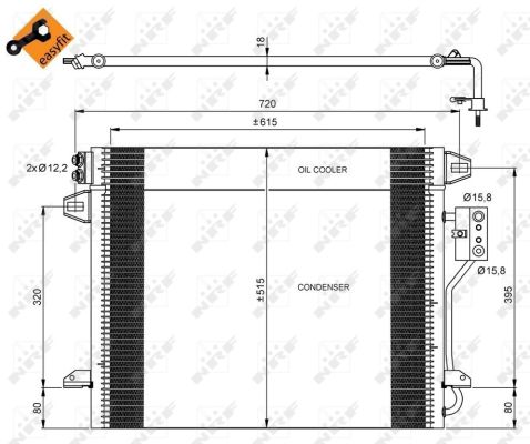 Condenser, air conditioning - 35928 NRF